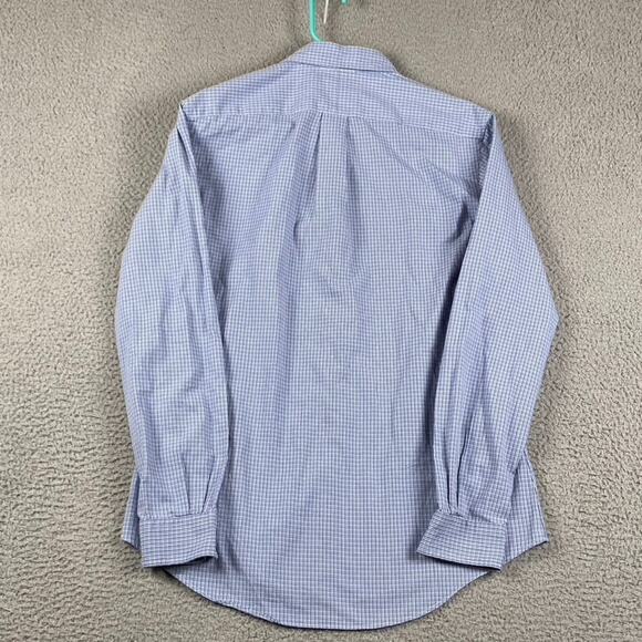 Ralph Lauren Custom Fit Button Down Shirt Men's Medium Blue Plaid Preppy - Picture 7 of 7